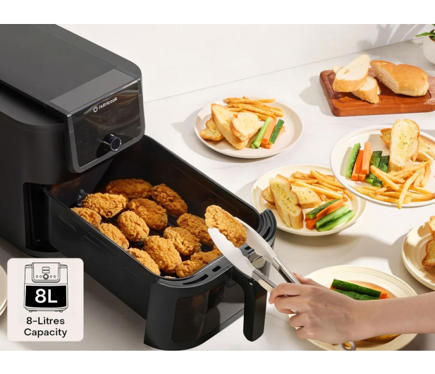 Nutricook Frytkownica beztłuszczowa Air Fryer Slim XXL 8 l - 1587410 - zdjęcie 6